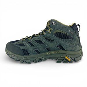 Merrell Moab 3 Mid Waterproof Black Green Men Wide Hiking Shoes Boots J00003598
